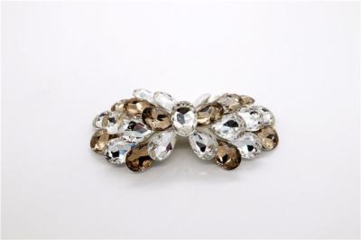 Multi Colors Zinc Rhinestone Shoe Buckles 70mm*48mm For Decoration