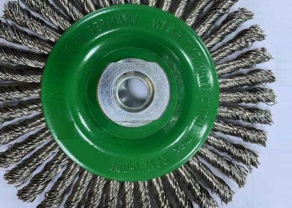 125mm OD Stringer Bead Knotted Wire Wheel Brush for Weld Preparation and Cleaning