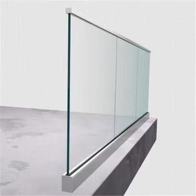 Balcony Frameless Glass Railing System Easy Installation Custom Glass Panel