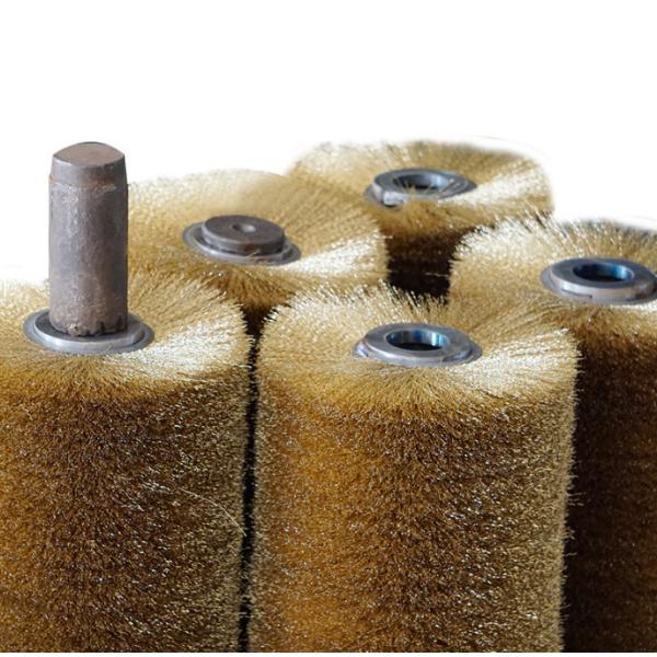 Round Steel Wire Roller Brush Grinding And Rust Removal Wire Drawing Roller Steel Plate Factory Wound Polishing Roller B