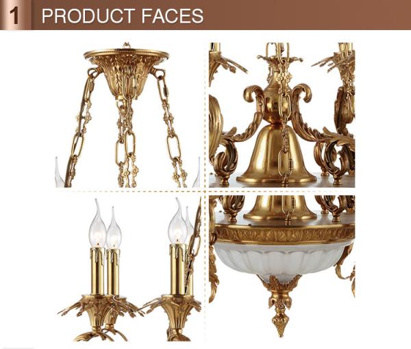 Antique solid brass chandelier Lighting Fixtures Indoor home (WH-PC-17)