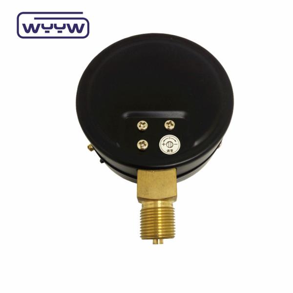 Black Steel Lpg Capsule Pressure Gauge 0-5psi 2.5 63mm bottom Connection