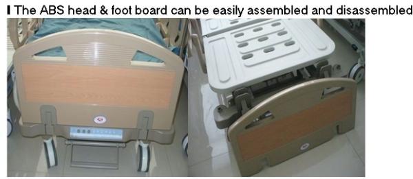 Multifunction ABS Bed Board Electric ICU Hospital Adjustable Beds With Nurse Lock (ALS-E514)