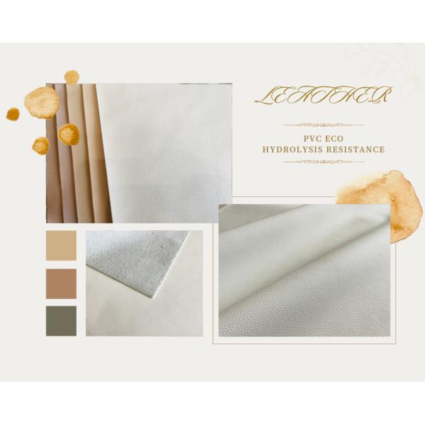 Eco Friendly PVC Leather Material Resistencia a la hidrólisis Litchi Pattern 23 colores