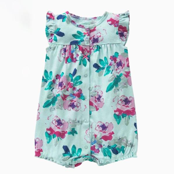 Printing Baby Clothes Summer Onesies Baby Clothes Short Sleeve Girl Rompers for Sale