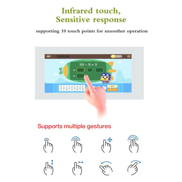 43 Inch Toughened Glass Kindergarten Multi Touch Screen Kids Games Digital Touch Screen Table