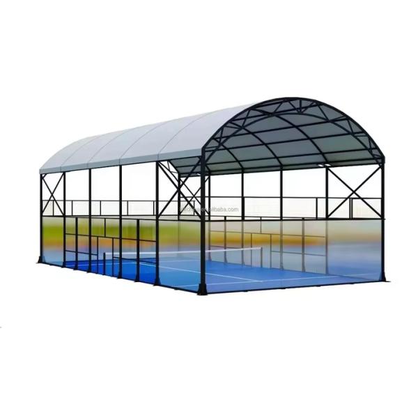 Auvent de court de tennis de padel extérieur imperméable, couverture de toit de court de sport de padel, court de tennis de padel