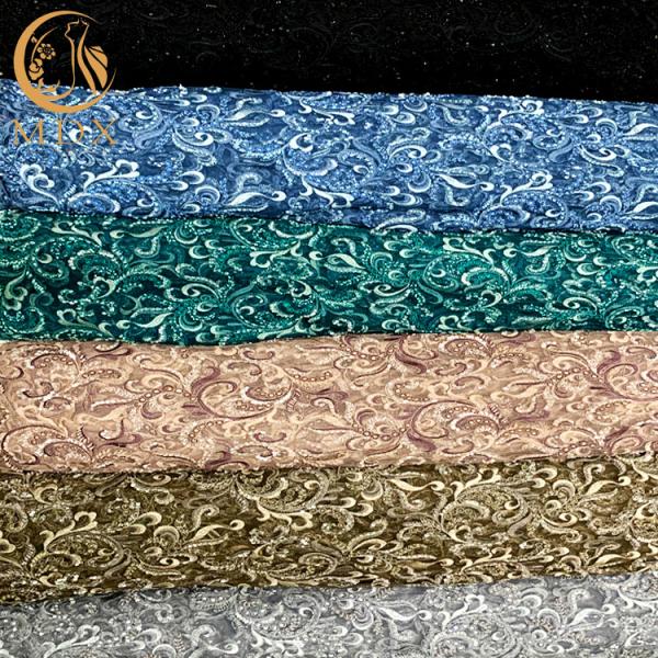 Handmade африканские стили отбортовали ткань шнурка вышивки для одежды