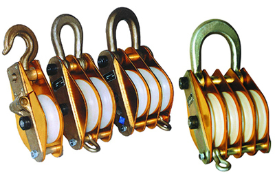 Three-Wheel 30 kN Aluminum Alloy Snatch Pulley Block for Heavy-Duty Rope Pulling and Lifting