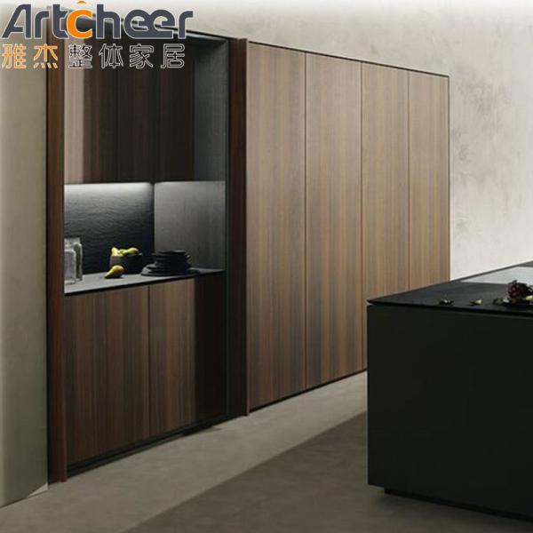 Armário de cozinha Design modular Tratamento de superfície de laca para móveis modernos de casa