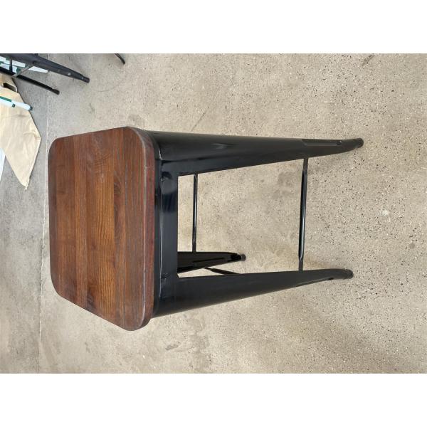 Sillón de bar de metal antiguo taburetes de madera silla alta para la mesa de bar en la cocina y el comedor