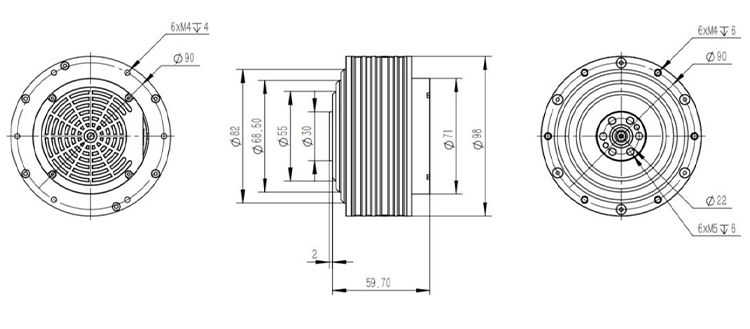 Foxtechrobot DM-J8009-2EC 6DOF Robot Arm Compact Servo Motor 24V 48V Joint Module Actuator
