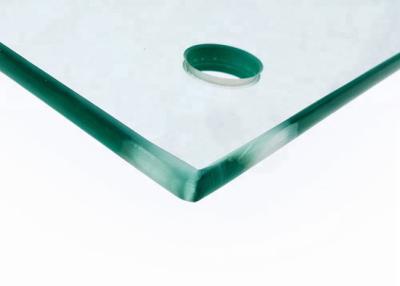 10mm 19mm 20 mm Toughened Glass , Clear Tempered Glass With Drill Holes