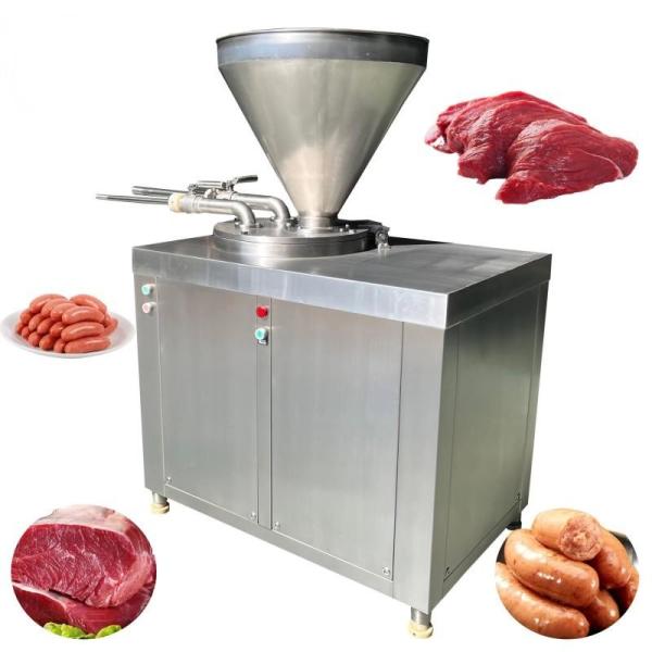 Commercial Automatic 600-800kg/H Vertical Hydraulic Double-tube Sausage Stuffer Filling Machinery on Sale