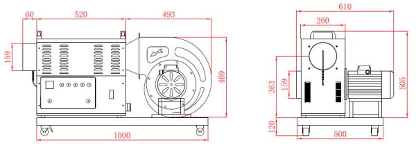 Industrial Hot Air Blower, Environmentally Friendly Chemical Logistics Drying, Intelligent Temperature Control Hot Air Stove, 24-hour Dryer