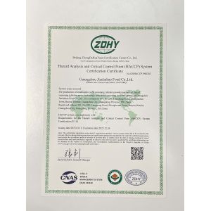 Guangzhou Jiachubao Food Co., Ltd. Certifications
