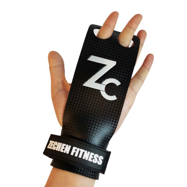 Carbon Crossfit Leather Hand Grips Gloves For Pull Ups 2mm Palm