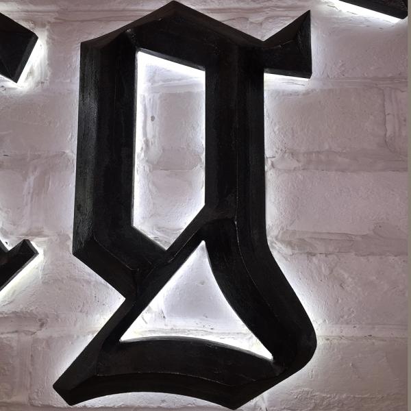 Milk White Acrylic LED Edge Lit Signs 6mm 18mm Stainless Steel