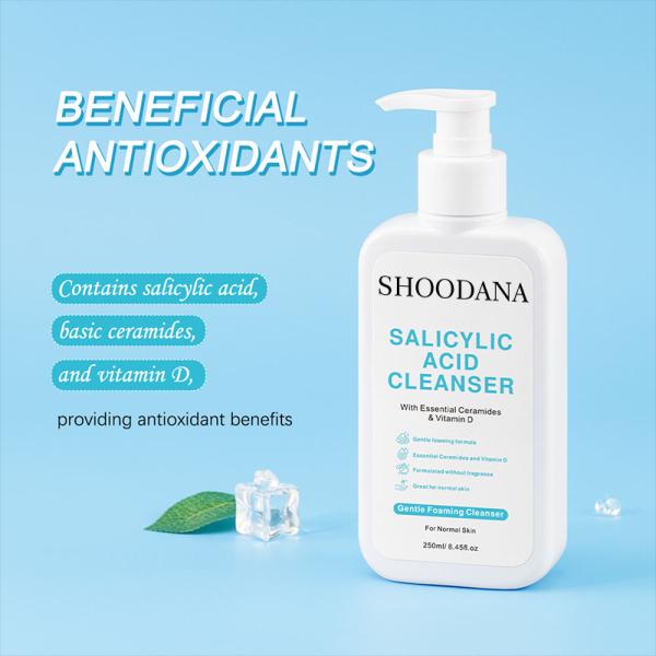 Nettoyant moussant pour le visage en marque blanche, doux et sûr, adapté aux femmes et aux hommes
