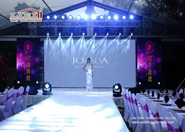 Clear Span Outdoor Party Tents For Wedding Show With Clear PVC Fabric UV - Protection