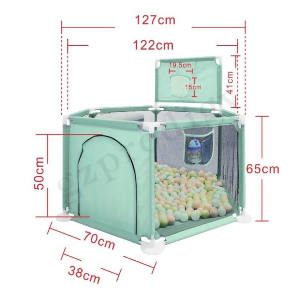 Foldable Multicolor Portable Baby Playard Fence Oxford Fabric Material