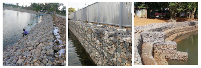 Гальванизированное 2x1x1 сварило коробку Gabion подпорной стенки провода