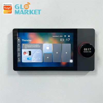 Painel de controle esperto de Wifi entrada do sistema Tuya Zigbee da música de fundo da casa de 7 polegadas