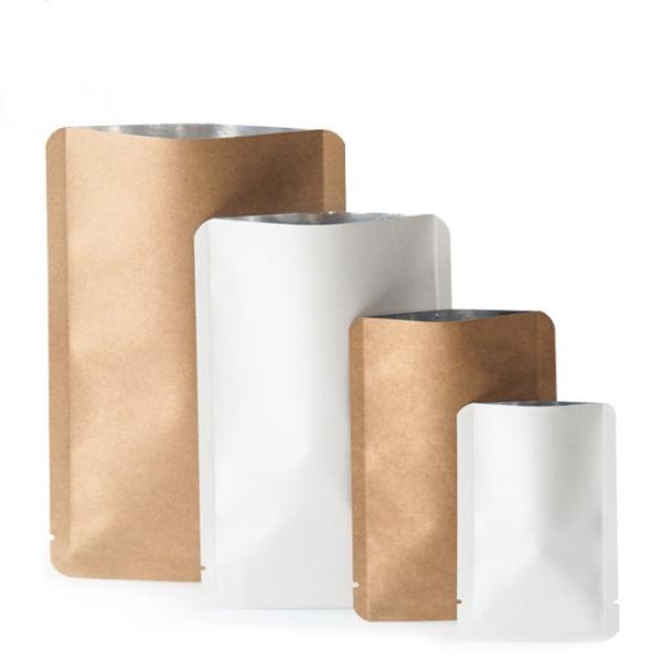 Aluminized Waterproof food packaging three side seal kraft paper bag Drip Fliter Food Grade Food Packets