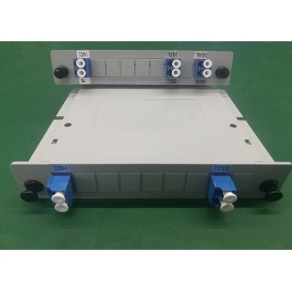 Fiber optic circulator, 1310nm and 1550nm plug-in type, LC/PC adapter, 130x100x25mm.