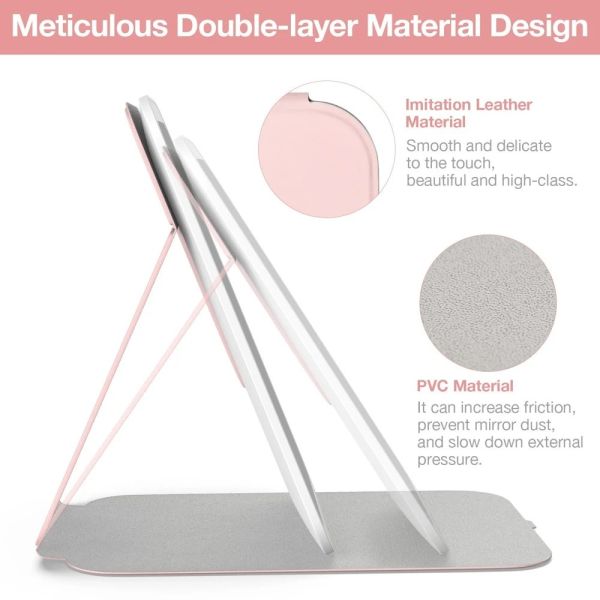 Rechargeable Vanity Mirror Desk Folding Cosmetic Travel Makeup Mirror With LED Light (WH-MR-106)
