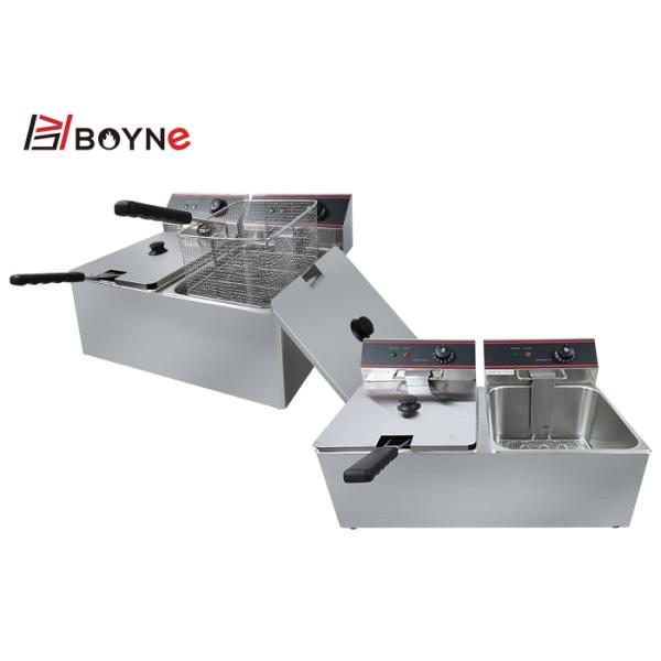 6.5kw Snack Food Stainless Steel Electric Fryer With Foam Inside