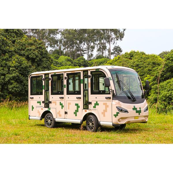 11 Seats Electric Sightseeing Bus with Door 72V Motor & Controller Lithium Battery High Climbing Ability Support Long Range
