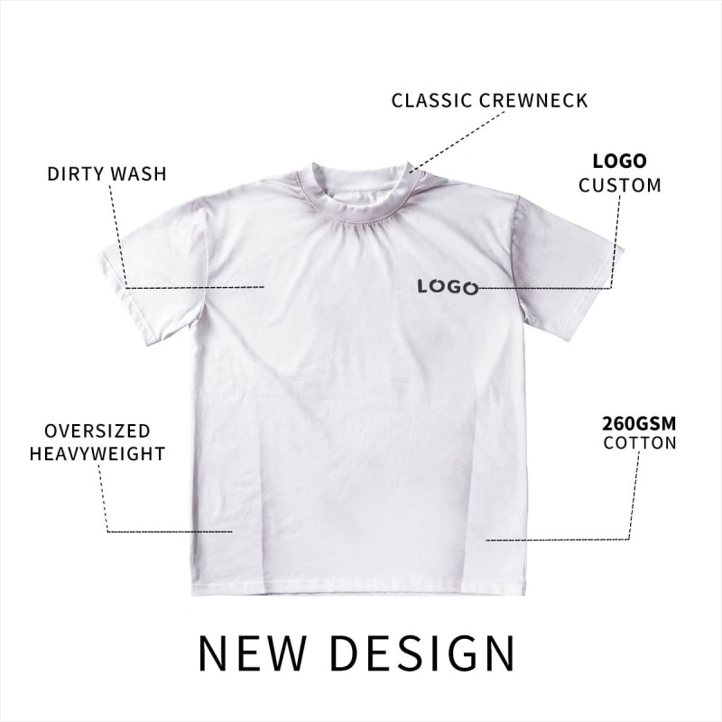 Custom Logo 100%Cotton Oversized T Shirt Blank Streetwear for Men