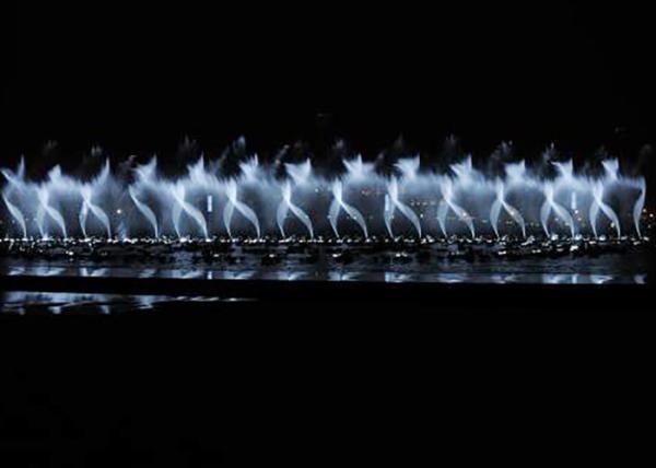 Large Park Awesome Musical Water Fountain System Stainless Steel 304 Material