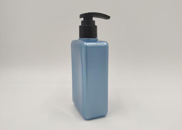 250ml Square Flat PET Empty Shampoo Bottle , Luxury Cosmetic Bottles OEM / ODM