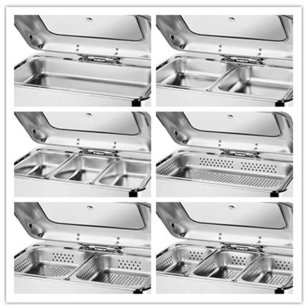 контейнер топления еды ресторана гостиницы плиты алкоголя шведского стола нержавеющей стали 64*50*31cm