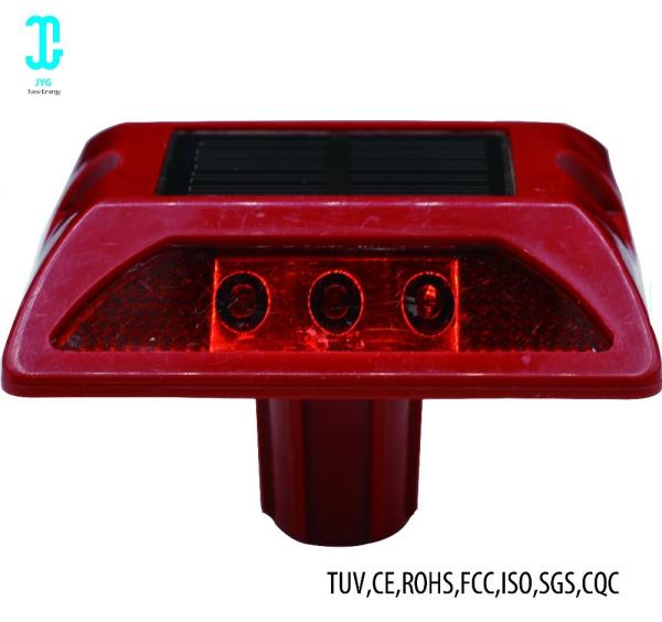 Plastic Cat Eye Solar Road Studs Light  Red 8000mcd For Drivingway 3 Year Warranty