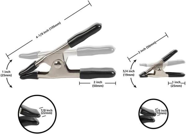 Heavy Duty 2 4 6 9 Inch Black Powder Coated Steel And Carbon Metal Spring A Clamps With PVC Handles For Woodworking