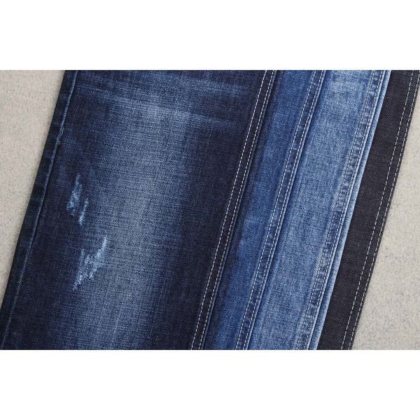 Soft 9.5oz 100% cotton denim fabric desizing cross hatch slub jeans fabric for men wear
