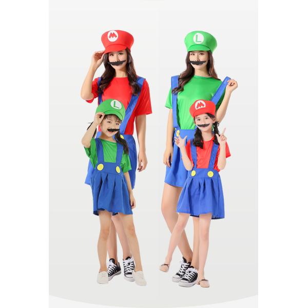 Vêtements de danseur de scène SuperMario Onesie pour Halloween Performance de cosplay pour enfants et adultes