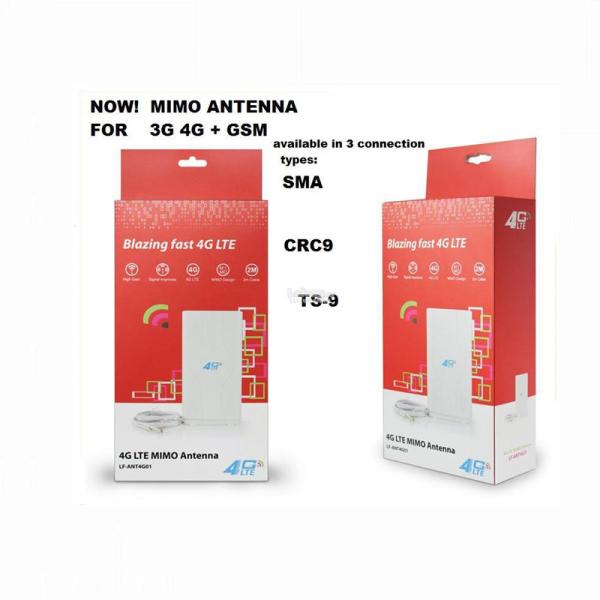 Indoor 88dbi 4g Lte Mimo Antenna With 2 Pcs 2m Connector Wire Sma Port