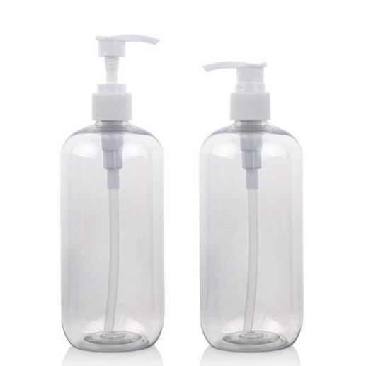 Customized Square 300ml white amber plastic PET lotion bottle with lotion pump