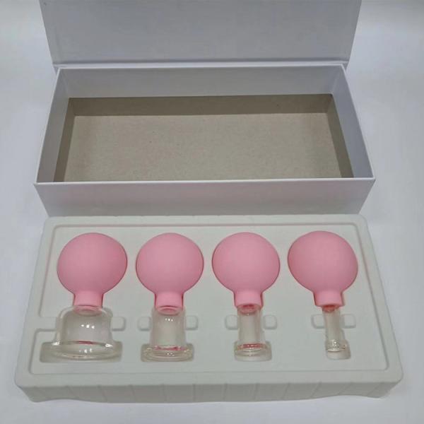 Simple and Portable Glass Rubber Cupping Set for Body Cup Vacuum Suction Massage Tool