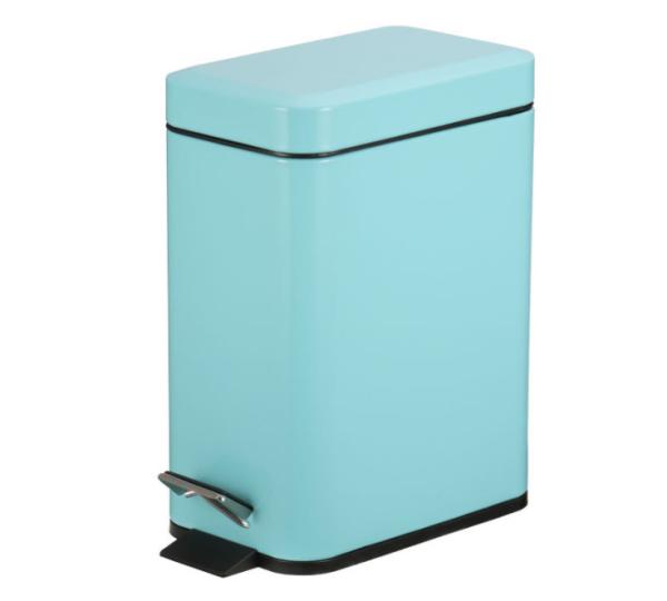 White Indoor Trash Can 5L Foot Operated Garbage Bins  Ash Container