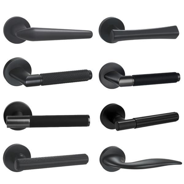 Safety Wooden Bedroom Silver Gold House Door Handle Interior Design Door Locks