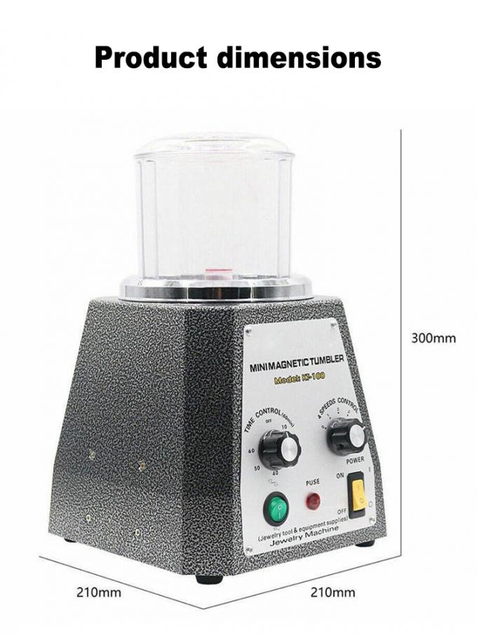 Compact Portable Magnetic Polishing Machine for Jewelry Deburring and Finishing