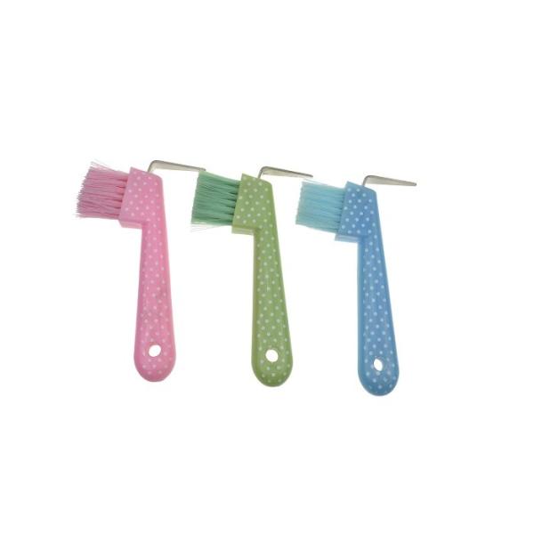 Horse Grooming Products Dot pattern Horse Hoof Pick Plastic Handle