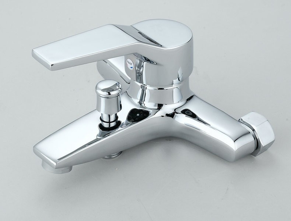 Bathtub & Shower Mixer Faucet Ceramic Cartridge Wall Mounted Installation Fittings with 1.5m SUS304 Shower Hose & Pressurized Hand Shower