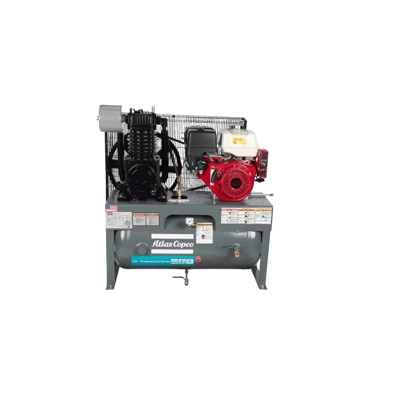 8090303366 Atlas Copco AR-P49 13HP Honda Gas Powered 30Gallon Horizontal Piston Compressor