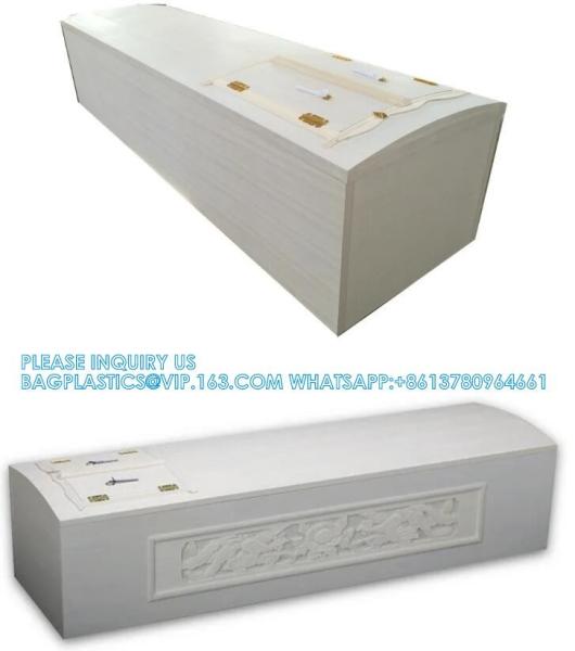 Paulownia Solid Wood Coffin With Carving Funeral Wood Casket Dome Coffin Wooden Casket Dome Shape